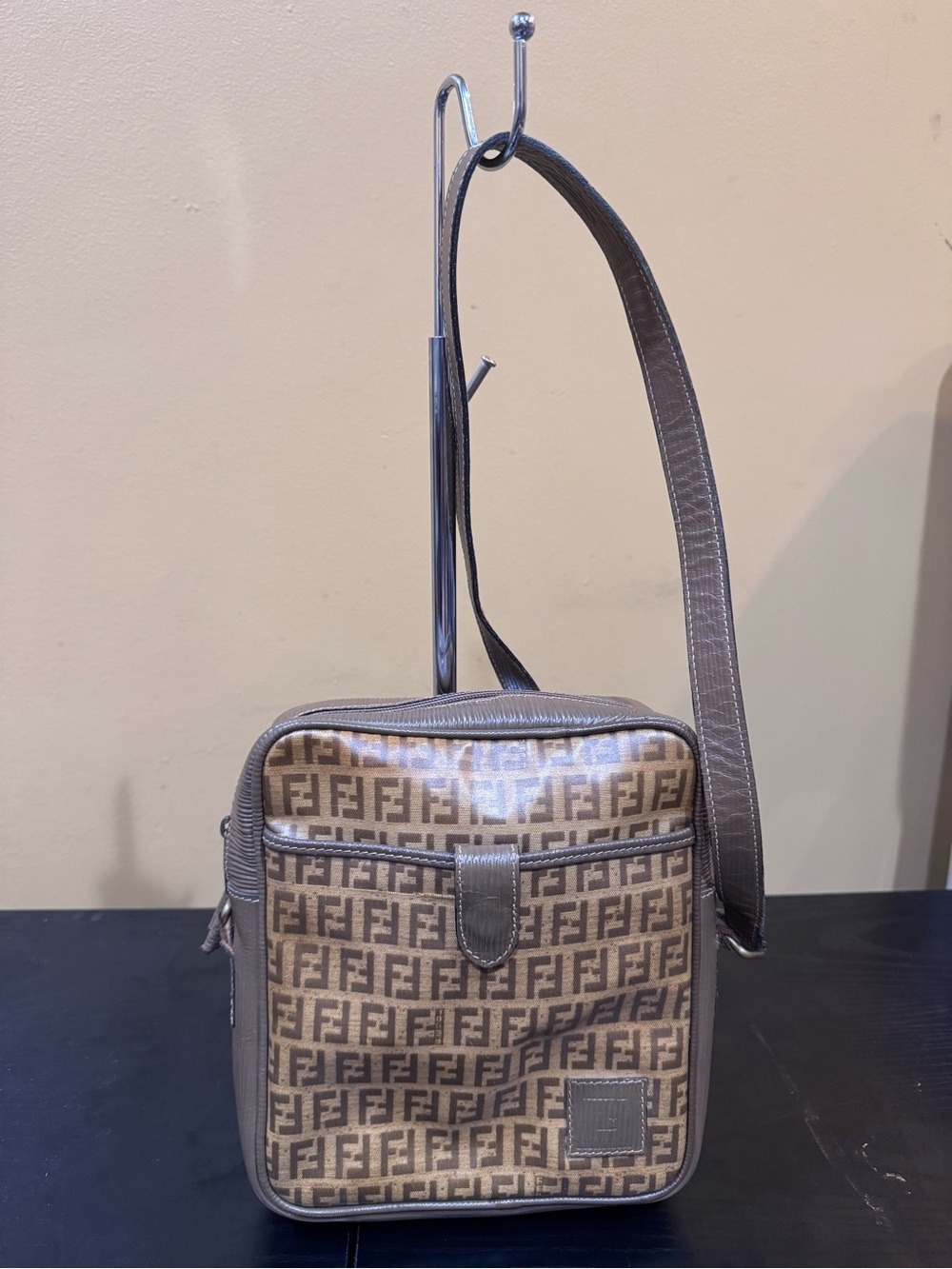 Fendi Zucchino Crossbody Bag with COA